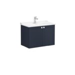 VitrA Root Classic Lavabo Dolabı, 80 cm, İki Kapaklı, Klasik Lavabo, Mat Lacivert - Görsel 2