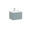 VitrA Root Classic Lavabo Dolabı, 60 cm, Bir Çekmeceli, Klasik Lavabo, Mat Fiyord Yeşili - 68788 - Banyo Alt Modülleri