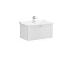 VitrA Root Classic Lavabo Dolabı, 80 cm, Bir Çekmeceli, Klasik Lavabo, Mat Açık Gri - 68807 - Banyo Alt Modülleri - 1