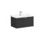 VitrA Root Classic Lavabo Dolabı, 80 cm, Bir Çekmeceli, Klasik Lavabo, Mat Grafit - 68810 - Banyo Alt Modülleri