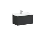 VitrA Root Classic Lavabo Dolabı, 80 cm, Bir Çekmeceli, Klasik Lavabo, Mat Grafit - 68810 - Banyo Alt Modülleri - 1