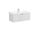 VitrA Root Classic Lavabo Dolabı, 100 cm, Bir Çekmeceli, Klasik Lavabo, Mat Açık Gri