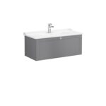 VitrA Root Classic Lavabo Dolabı, 100 cm, Bir Çekmeceli, Klasik Lavabo, Mat Gri - Görsel 3