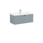 VitrA Root Classic Lavabo Dolabı, 100 cm, Bir Çekmeceli, Klasik Lavabo, Mat Fiyord Yeşili - 68830 - Banyo Alt Modülleri - 1