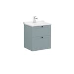 VitrA Root Classic Lavabo Dolabı, 60 cm, İki Çekmeceli, Klasik Lavabo, Mat Fiyord Yeşili - 68851 - Banyo Alt Modülleri - 1