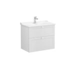 VitrA Root Classic Lavabo Dolabı, 80 cm, İki Çekmeceli, Klasik Lavabo, Mat Açık Gri - 68870 - Banyo Alt Modülleri