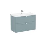 VitrA Root Classic Lavabo Dolabı, 100 cm, İki Çekmeceli, Klasik Lavabo, Mat Fiyord Yeşili - 68893 - Banyo Alt Modülleri - 1