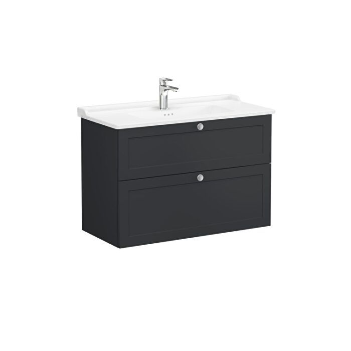 68894_01_e9b4ced10c0e09eb3d4514f50922a3389d9768f1-3.jpg VitrA Root Classic Lavabo Dolabı, 100 cm, İki Çekmeceli, Klasik Lavabo, Mat Grafit - 68894 - Banyo Alt Modülleri - 2