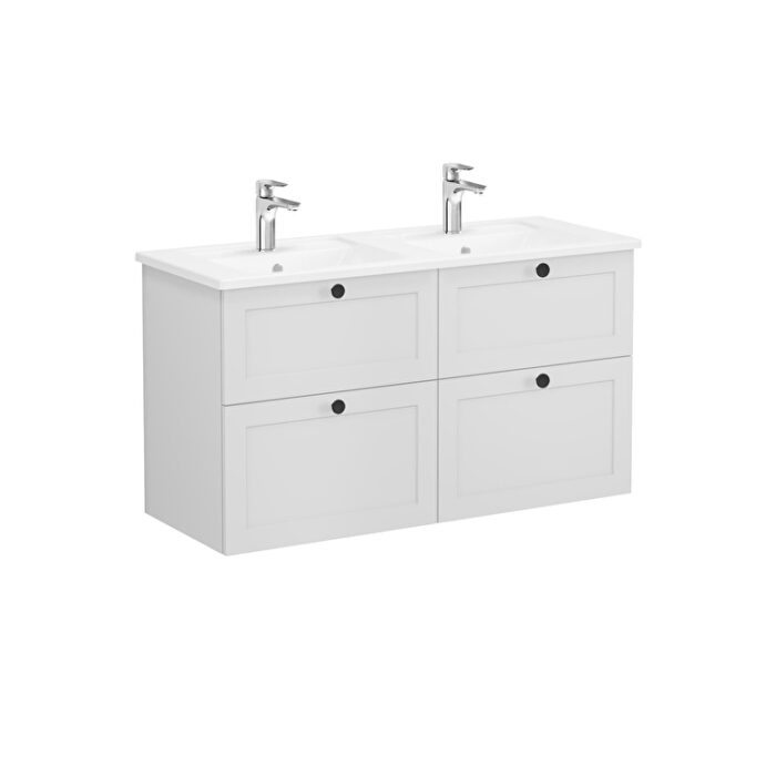 68940_8f8d84f2729d2b2cfa2f37174427f014e59a2243-2.jpg VitrA Root Classic Lavabo Dolabı, 120 cm, Dört Çekmeceli, Köşeli Lavabo, Mat Açık Gri - 68940 - Banyo Alt Modülleri - 1