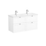 VitrA Root Classic Lavabo Dolabı, 120 cm, Dört Çekmeceli, Yuvarlak Lavabo, Mat Beyaz - 68946 - Banyo Alt Modülleri - 2