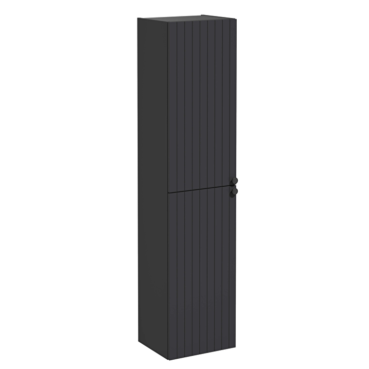VitrA Root Groove Boy Dolabı, 40 cm, İki Kapaklı, Mat Grafit - 69090 - Boy Dolaplar