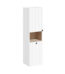VitrA Root Groove Boy Dolabı, 40 cm, İki Kapaklı, Kısa, Çamaşır Sepetli, Mat Beyaz, Sol - 69093 - Boy Dolaplar