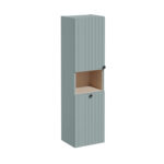 VitrA Root Groove Boy Dolabı, 40 cm, İki Kapaklı, Kısa, Çamaşır Sepetli, Mat Fiyord Yeşili, Sol - 69096 - Boy Dolaplar