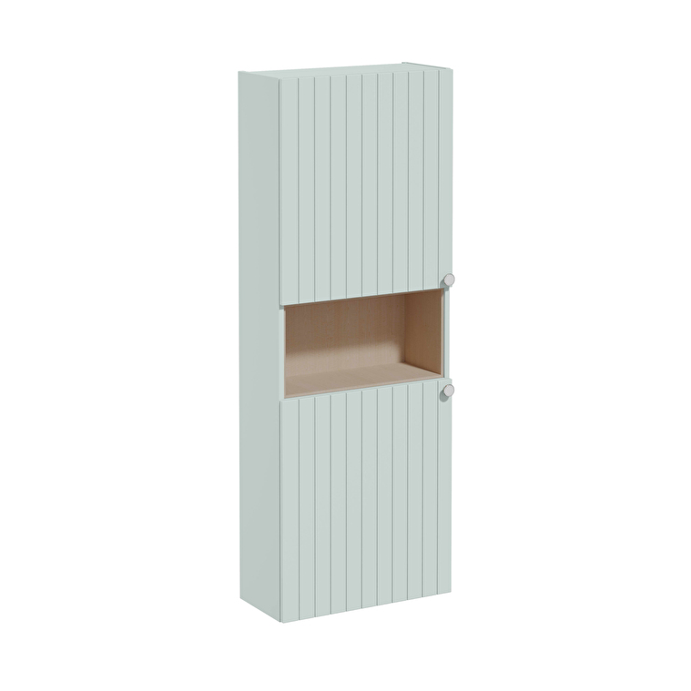 Vitra Root Groove Boy Dolabı, 55 cm, İki Kapaklı, Dar, Kısa, Mat Retro Yeşil - 69113 - Boy Dolaplar