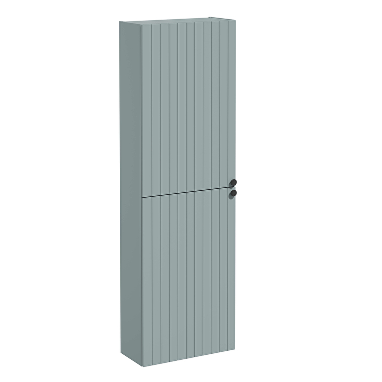 Vitra Root Groove Boy Dolabı, 55 cm, İki Kapaklı, Dar, Kısa, Mat Fiyord Yeşili - 69117 - Boy Dolaplar
