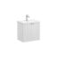 VitrA Root Groove Lavabo Dolabı, 60 cm, İki Kapaklı, Dar, Yuvarlak Lavabo, Mat Açık Gri - 69213 - Banyo Alt Modülleri