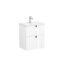 VitrA Root Groove Lavabo Dolabı, 60 cm, İki Çekmeceli, Dar, Yuvarlak Lavabo, Mat Beyaz - 69240 - Banyo Alt Modülleri