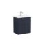 VitrA Root Groove Lavabo Dolabı, 60 cm, İki Çekmeceli, Dar, Yuvarlak Lavabo, Mat Lacivert - 69245 - Banyo Alt Modülleri