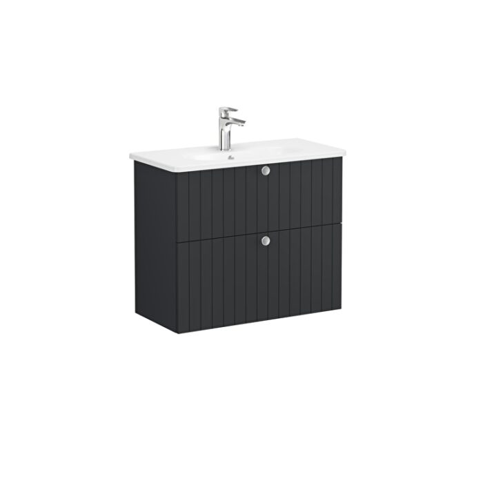 69258_01_b18c232bd0edb0cb608ff5453908bfa8edabf4cf-2.jpg VitrA Root Groove Lavabo Dolabı, 80 cm, İki Çekmeceli, Dar, Yuvarlak Lavabo, Mat Grafit - 69258 - Banyo Alt Modülleri - 1