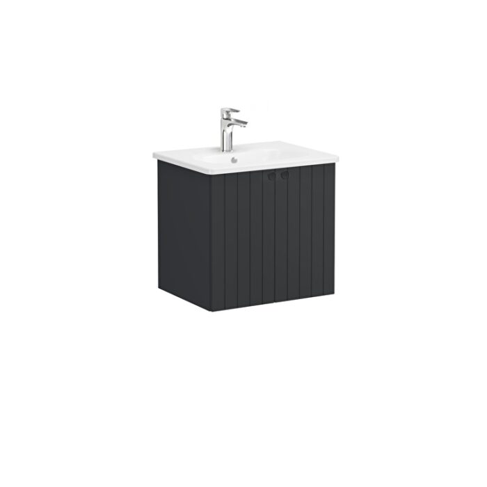 69272_543f110655db364311e6d1cd21656cc5c7739107-3.jpg VitrA Root Groove Lavabo Dolabı, 60 cm, İki Kapaklı, Yuvarlak Lavabo, Mat Grafit - 69272 - Banyo Alt Modülleri - 2