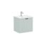 VitrA Root Groove Lavabo Dolabı, 60 cm, İki Kapaklı, Yuvarlak Lavabo, Mat Retro Yeşil - 69274 - Banyo Alt Modülleri