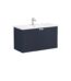 VitrA Root Groove Lavabo Dolabı, 100 cm, İki Kapaklı, Yuvarlak Lavabo, Mat Lacivert - 69315 - Banyo Alt Modülleri