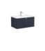 VitrA Root Groove Lavabo Dolabı, 80 cm, Bir Çekmeceli, Yuvarlak Lavabo, Mat Lacivert - 69378 - Banyo Alt Modülleri