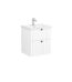 VitrA Root Groove Lavabo Dolabı, 60 cm, İki Çekmeceli, Yuvarlak Lavabo, Mat Beyaz - 69415 - Banyo Alt Modülleri