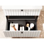 VitrA Root Groove Lavabo Dolabı, 80 cm, İki Çekmeceli, Yuvarlak Lavabo, Mat Beyaz - Görsel 5