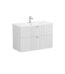 VitrA Root Groove Lavabo Dolabı, 100 cm, İki Çekmeceli, Yuvarlak Lavabo, Mat Açık Gri - 69458 - Banyo Alt Modülleri