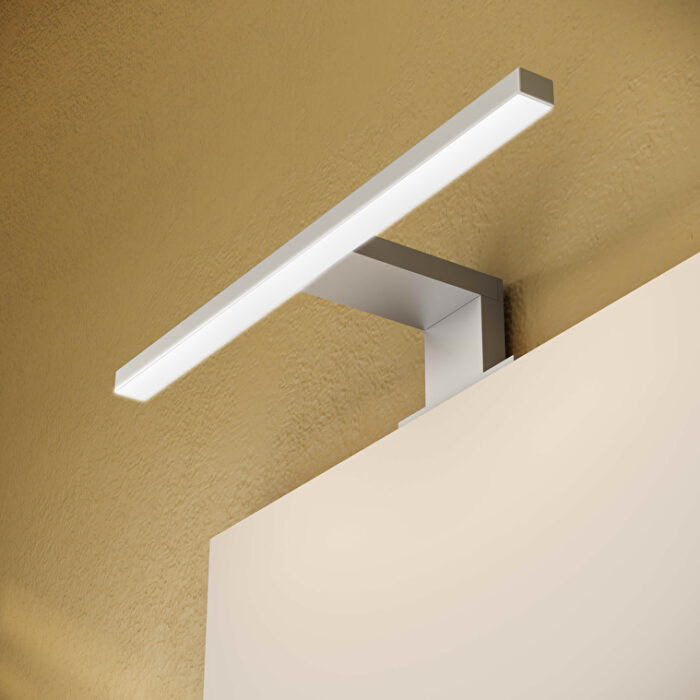 VitrA Mia Banyo Dolabı Seti, 40 cm, Bir Kapaklı, Lavabo Dolabı, Aydınlatmalı Düz Ayna, Parlak Antrasit - Görsel 2