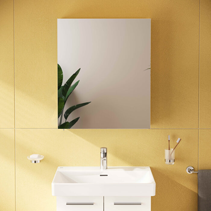 VitrA Mia Asimetrik Dolaplı Ayna, 60 cm, Bir Kapaklı, Parlak Beyaz, Sol - Görsel 2