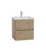 VitrA Mia Plus Square Lavabo Dolabı, 60 cm, İki Çekmeceli, Altın Meşe - 69731 - Banyo Alt Modülleri