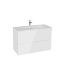 VitrA Mia Plus Square Lavabo Dolabı, 100 cm, İki Çekmeceli, Parlak Beyaz - 69754 - Banyo Alt Modülleri