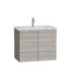 VitrA Mia Plus Square Lavabo Dolabı, 80 cm, İki Kapaklı, Tek Armatür Delikli, Cordoba - 69795 - Banyo Alt Modülleri