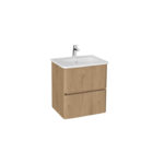 VitrA Mia Plus Round Lavabo Dolabı, 60 cm, İki Çekmeceli, Altın Meşe - 69817 - Banyo Alt Modülleri