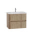 VitrA Mia Plus Round Lavabo Dolabı, 80 cm, İki Çekmeceli, Altın Meşe - 69825 - Banyo Alt Modülleri