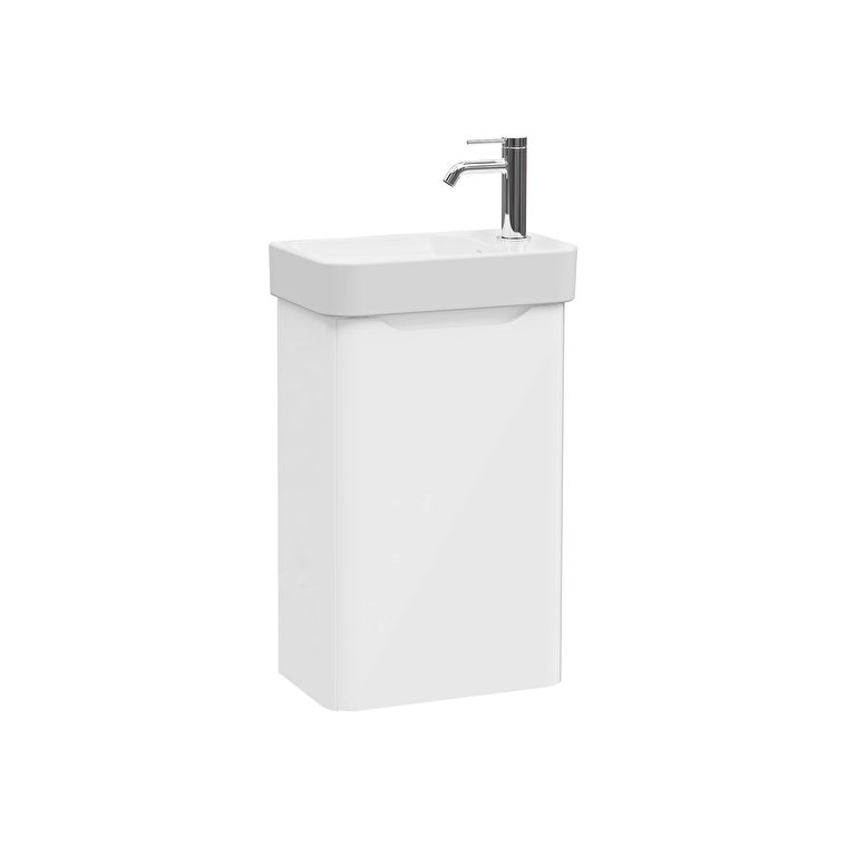 VitrA Integra Round Lavabo Dolabı, 45 cm, Bir Kapaklı, Dar, Parlak Beyaz, Sağ - 69834 - Banyo Alt Modülleri