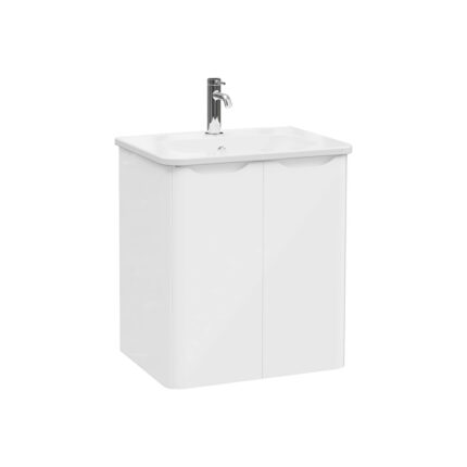 VitrA Integra Round Lavabo Dolabı, 60 cm, İki Kapaklı, Parlak Beyaz - 69843 - Banyo Alt Modülleri