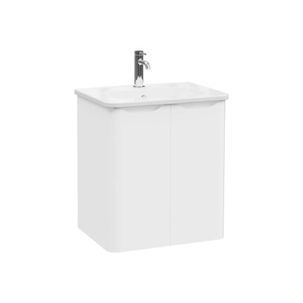 VitrA Integra Round Lavabo Dolabı, 60 cm, İki Kapaklı, Mat Beyaz - 69844 - Banyo Alt Modülleri