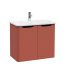 VitrA Integra Round Lavabo Dolabı, 80 cm, İki Kapaklı, Mat Kırmızı - 69856 - Banyo Alt Modülleri