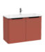 VitrA Integra Round Lavabo Dolabı, 100 cm, İki Kapaklı, Mat Kırmızı - 69865 - Banyo Alt Modülleri