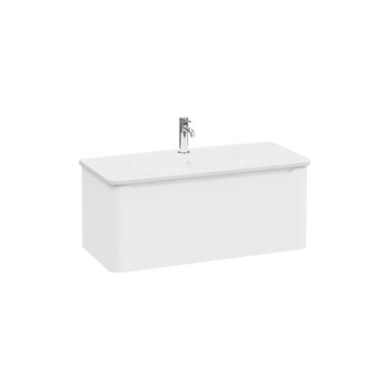 VitrA Integra Round Lavabo Dolabı, 100 cm, Bir Çekmeceli, Mat Beyaz - 69916 - Banyo Alt Modülleri