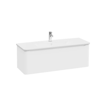 VitrA Integra Round Lavabo Dolabı, 120 cm, Bir Çekmeceli, Mat Beyaz - 69925 - Banyo Alt Modülleri