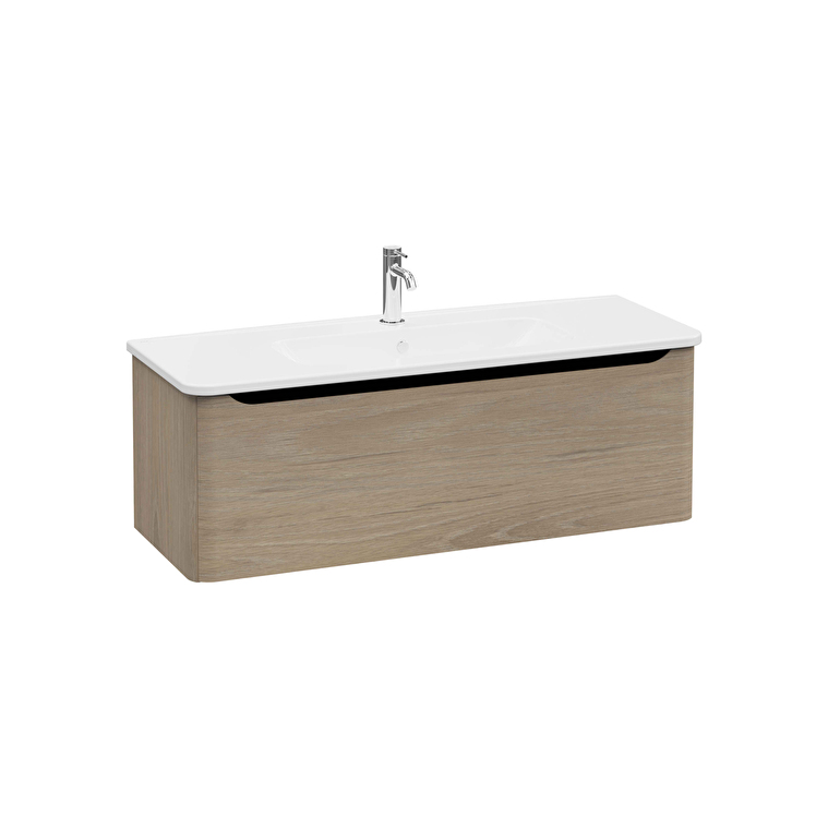 VitrA Integra Round Lavabo Dolabı, 120 cm, Bir Çekmeceli, Altın Meşe - 69927 - Banyo Alt Modülleri