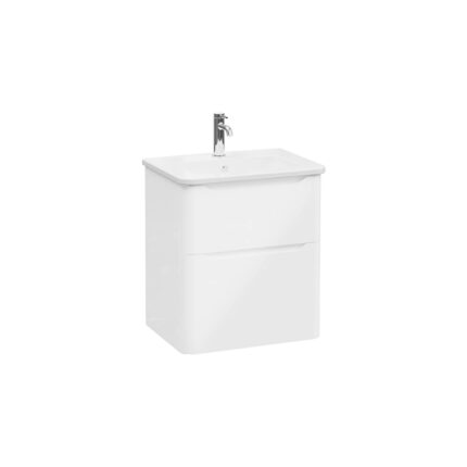 VitrA Integra Round Lavabo Dolabı, 60 cm, İki Çekmeceli , Parlak Beyaz - 69969 - Banyo Alt Modülleri