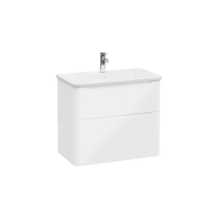 VitrA Integra Round Lavabo Dolabı, 80 cm, İki Çekmeceli , Parlak Beyaz