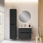 VitrA Integra Round Boy Dolabı, 40 cm, İki Kapaklı, Mat Grafit, Sağ - 80002 - Boy Dolaplar - 1