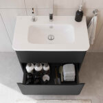 VitrA Integra Round Lavabo Dolabı, 80 cm, İki Çekmeceli , Mat Grafit - 69980 - Banyo Alt Modülleri - 3