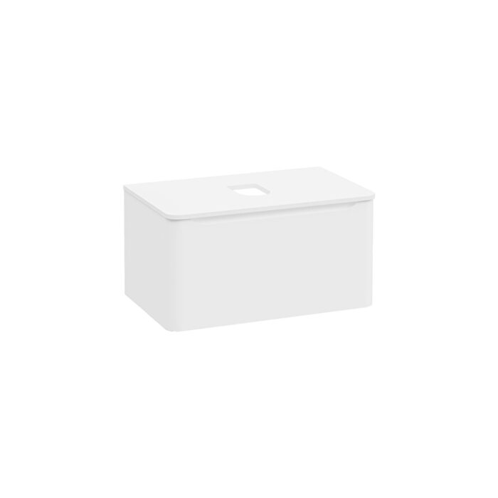 VitrA Integra Round Lavabo Dolabı, 80 cm, Bir Çekmeceli, Çanak Lavabo Uyumlu, Mat Beyaz, Lavabosuz - Görsel 2